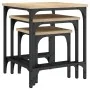 Mesas de centro apilables 3 pzas madera ingeniería roble Sonoma by , Coffee table - Ref: Foro24-838934, Price: 47,99 €, Disco...
