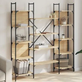 Estantería de madera ingeniería roble Sonoma 155,5x24x166,5 cm von , Bücherregale und Regale - Ref: Foro24-838859, Preis: 97,...