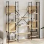 Estantería de madera ingeniería roble Sonoma 155,5x24x166,5 cm by , Bookcases and shelves - Ref: Foro24-838859, Price: 97,04 ...