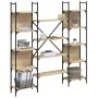 Estantería de madera ingeniería roble Sonoma 155,5x24x166,5 cm by , Bookcases and shelves - Ref: Foro24-838859, Price: 97,04 ...