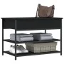 Banco zapatero madera de ingeniería negro 70x42,5x50 cm by , Benches for halls and storage - Ref: Foro24-839028, Price: 67,70...