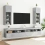 Mueble para TV con luces LED gris hormigón 30,5x30x90 cm by , TV Furniture - Ref: Foro24-837007, Price: 56,05 €, Discount: %
