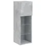 Mueble para TV con luces LED gris hormigón 30,5x30x90 cm by , TV Furniture - Ref: Foro24-837007, Price: 56,05 €, Discount: %