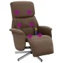 Sillón reclinable de masaje con reposapiés tela marrón | Foro24.es | Tu tienda online para hogar, jardín y más Foro24.es