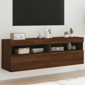 Muebles TV de pared luces LED 2 uds roble marrón 60x30x40 cm von , TV-Möbel - Ref: Foro24-837196, Preis: 96,93 €, Rabatt: %