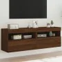 Muebles TV de pared luces LED 2 uds roble marrón 60x30x40 cm de , Muebles TV - Ref: Foro24-837196, Precio: 96,93 €, Descuento: %