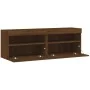 Muebles TV de pared luces LED 2 uds roble marrón 60x30x40 cm de , Muebles TV - Ref: Foro24-837196, Precio: 96,93 €, Descuento: %