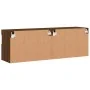Muebles TV de pared luces LED 2 uds roble marrón 60x30x40 cm de , Muebles TV - Ref: Foro24-837196, Precio: 96,93 €, Descuento: %