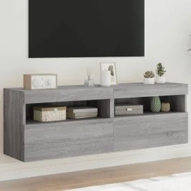 Muebles TV de pared con luces LED 2 uds gris Sonoma 60x30x40 cm von , TV-Möbel - Ref: Foro24-837194, Preis: 98,51 €, Rabatt: %