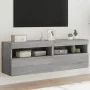 Muebles TV de pared con luces LED 2 uds gris Sonoma 60x30x40 cm de , Muebles TV - Ref: Foro24-837194, Precio: 98,51 €, Descue...
