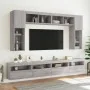 Muebles TV de pared con luces LED 2 uds gris Sonoma 60x30x40 cm de , Muebles TV - Ref: Foro24-837194, Precio: 98,51 €, Descue...