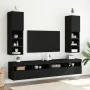 Muebles de TV con luces LED 2 uds negro 30,5x30x102 cm by , TV Furniture - Ref: Foro24-837018, Price: 122,03 €, Discount: %
