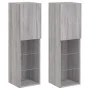Muebles de TV con luces LED 2 uds gris Sonoma 30,5x30x102 cm de , Muebles TV - Ref: Foro24-837026, Precio: 118,93 €, Descuent...