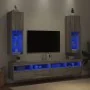 Muebles de TV con luces LED 2 uds gris Sonoma 30,5x30x102 cm de , Muebles TV - Ref: Foro24-837026, Precio: 118,93 €, Descuent...