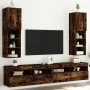 Muebles de TV con luces LED 2 uds roble ahumado 30,5x30x102 cm von , TV-Möbel - Ref: Foro24-837024, Preis: 104,68 €, Rabatt: %