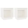 Mesitas de noche 2 uds madera maciza de pino blanco 40x30x40 cm | Foro24.es | Tu tienda online para hogar, jardín y más Foro24.es