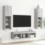 Muebles TV pared con LED 5 pzas madera ingeniería gris Sonoma von , TV-Möbel - Ref: Foro24-3216609, Preis: 172,41 €, Rabatt: %