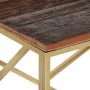 Mesa de centro de acero inoxidable dorado y madera maciza | Foro24.es | Tu tienda online para hogar, jardín y más Foro24.es