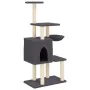 Rascador para gatos con postes de sisal gris oscuro 131 cm by , Cat furniture - Ref: Foro24-172129, Price: 60,96 €, Discount: %