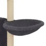 Rascador para gatos con postes de sisal gris oscuro 131 cm by , Cat furniture - Ref: Foro24-172129, Price: 60,96 €, Discount: %