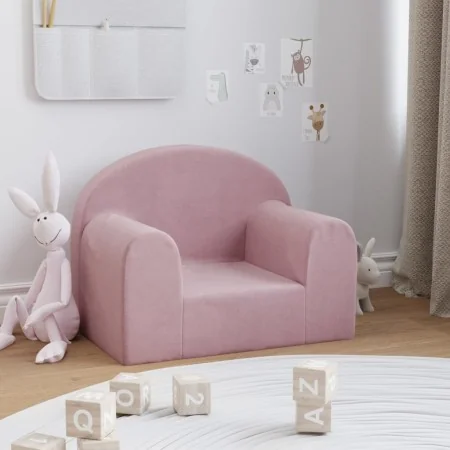Sofá para niños felpa suave rosa by , Baby and Toddler Furniture - Ref: Foro24-357009, Price: 48,69 €, Discount: %