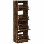 Mueble zapatero 4 cajones abatibles roble ahumado 60x42x204 cm von , Schuhregale und Schuhorganisatoren - Ref: Foro24-3214396...