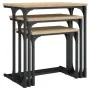 Mesas de centro apilables 3 pzas madera ingeniería roble Sonoma von , Couchtisch - Ref: Foro24-837818, Preis: 51,75 €, Rabatt: %