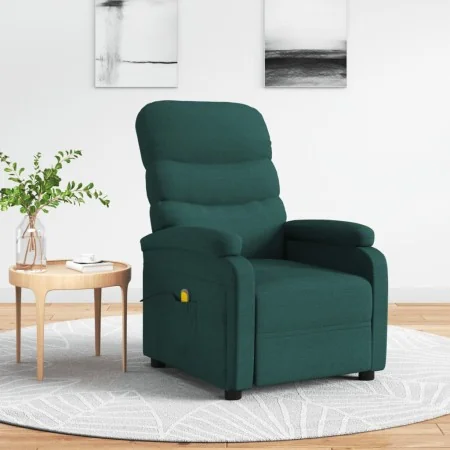 Sillón de masaje eléctrico tela verde oscuro by , Electric massage chairs - Ref: Foro24-348305, Price: 237,04 €, Discount: %