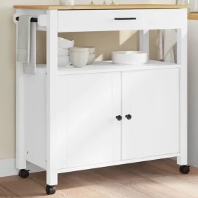 Carrito de cocina MONZA madera maciza de pino 84x40x90 cm de , Carros de cocina y comedor - Ref: Foro24-376108, Precio: 188,9...