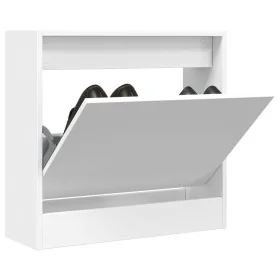 Zapatero de madera de ingeniería blanco 60x21x57 cm by , Shoe racks and shoe organizers - Ref: Foro24-839882, Price: 50,98 €,...