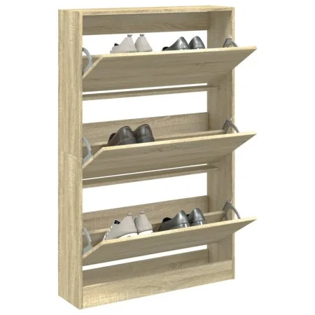 Zapatero de madera de ingeniería roble Sonoma 80x21x125,5 cm | Foro24.es | Tu tienda online para hogar, jardín y más Foro24.es