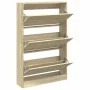 Zapatero de madera de ingeniería roble Sonoma 80x21x125,5 cm | Foro24.es | Tu tienda online para hogar, jardín y más Foro24.es