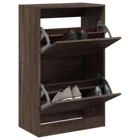 Zapatero de madera de ingeniería marrón roble 60x34x96,5 cm by , Shoe racks and shoe organizers - Ref: Foro24-839951, Price: ...