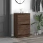 Zapatero de madera de ingeniería marrón roble 60x34x96,5 cm von , Schuhregale und Schuhorganisatoren - Ref: Foro24-839951, Pr...