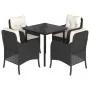 Set de muebles jardín 5 pzas con cojines ratán sintético negro von , Gartensets - Ref: Foro24-3211914, Preis: 456,22 €, Rabat...