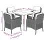 Set de muebles jardín 5 pzas con cojines ratán sintético negro von , Gartensets - Ref: Foro24-3211914, Preis: 456,22 €, Rabat...