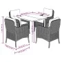 Set de muebles jardín 5 pzas con cojines ratán sintético negro von , Gartensets - Ref: Foro24-3211921, Preis: 474,74 €, Rabat...