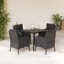 Set de muebles jardín 5 pzas con cojines ratán sintético negro von , Gartensets - Ref: Foro24-3211928, Preis: 473,46 €, Rabat...
