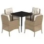 Set comedor de jardín 5 pzas con cojines ratán sintético beige von , Gartensets - Ref: Foro24-3211963, Preis: 547,73 €, Rabat...