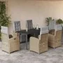 Set comedor de jardín 7 pzas con cojines ratán sintético beige by , Garden sets - Ref: Foro24-3212595, Price: 1,00 €, Discoun...