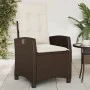 Sillón reclinable de jardín con cojines ratán sintético marrón | Foro24.es | Tu tienda online para hogar, jardín y más Foro24.es