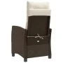 Sillón reclinable de jardín con cojines ratán sintético marrón | Foro24.es | Tu tienda online para hogar, jardín y más Foro24.es