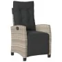 Sillón reclinable de jardín con reposapiés ratán PE gris claro de , Sillas de jardín - Ref: Foro24-365238, Precio: 153,34 €, ...