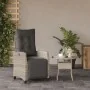 Sillón reclinable de jardín con reposapiés ratán PE gris claro de , Sillas de jardín - Ref: Foro24-365238, Precio: 153,34 €, ...