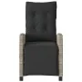 Sillón reclinable de jardín con reposapiés ratán PE gris claro de , Sillas de jardín - Ref: Foro24-365238, Precio: 153,34 €, ...