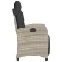 Sillón reclinable de jardín con reposapiés ratán PE gris claro de , Sillas de jardín - Ref: Foro24-365238, Precio: 153,34 €, ...
