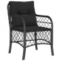Mesita y sillas con cojines 3 piezas ratán sintético negro by , Garden sets - Ref: Foro24-3212103, Price: 264,59 €, Discount: %
