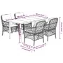 Set comedor de jardín 5 pzas con cojines ratán sintético beige by , Garden sets - Ref: Foro24-3212148, Price: 634,68 €, Disco...