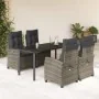 Set comedor de jardín 5 piezas con cojines ratán sintético gris by , Garden sets - Ref: Foro24-3212796, Price: 733,33 €, Disc...