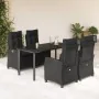 Set de muebles jardín 5 pzas con cojines ratán sintético negro von , Gartensets - Ref: Foro24-3212756, Preis: 689,62 €, Rabat...